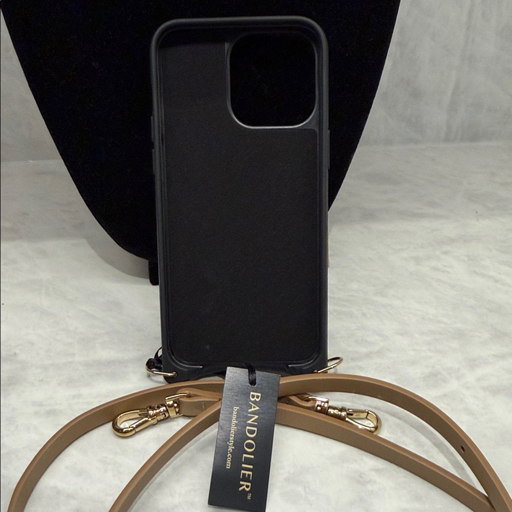Bandolier Tan Phone Case with Strap - Picture 4 of 7